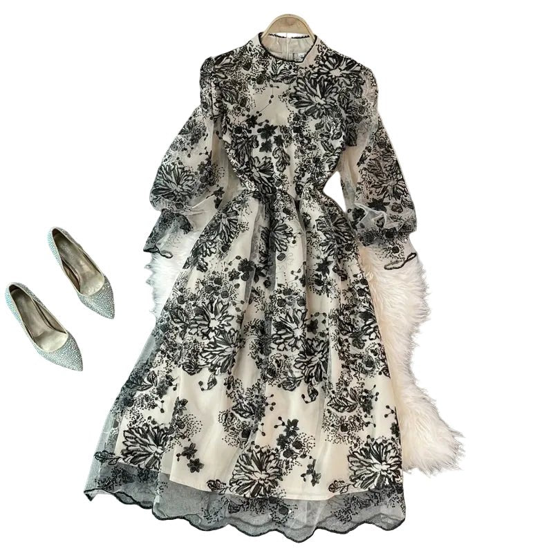 Robe Année 30 40 Noir - Louise Vintage