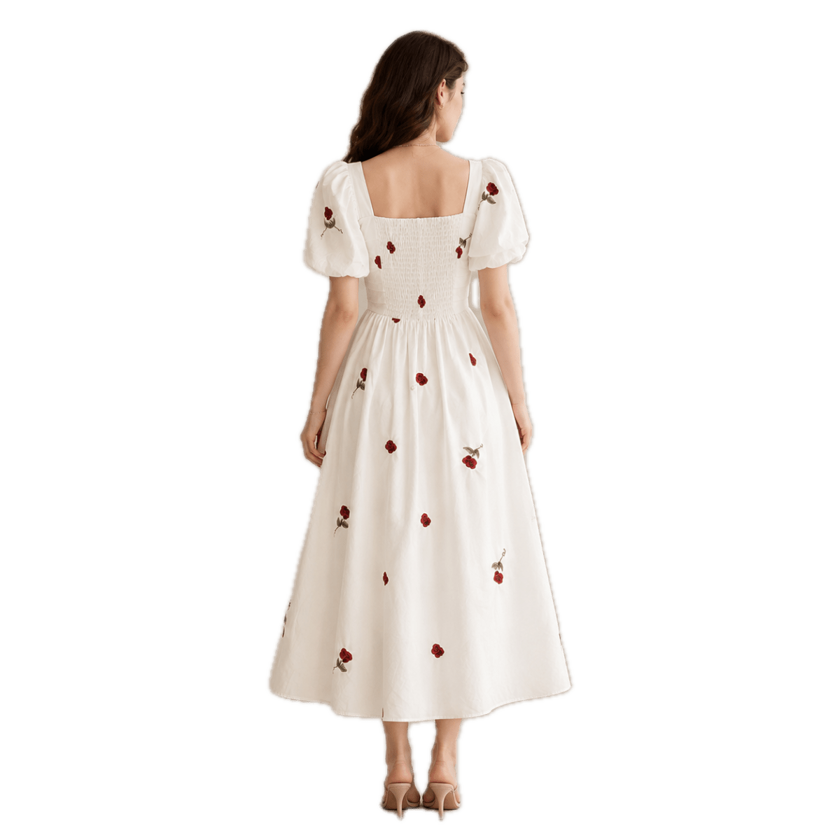 Robe Année 40 50 Beige - Louise Vintage