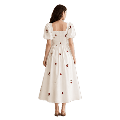Robe Année 40 50 Beige - Louise Vintage