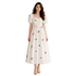 Robe Année 40 50 Beige - Louise Vintage