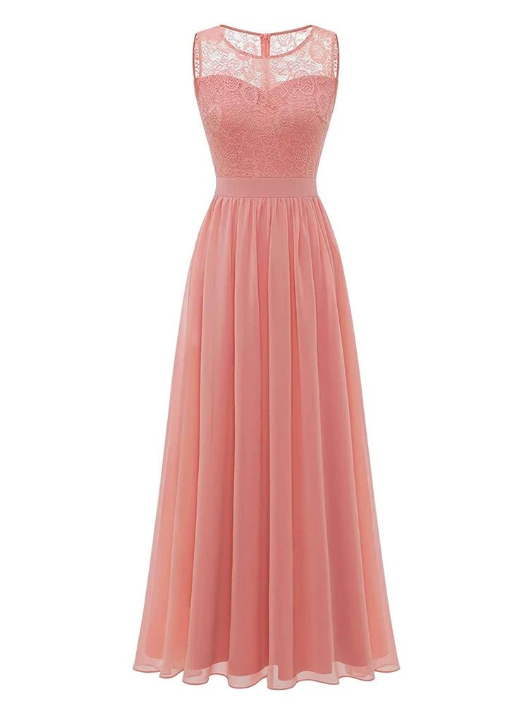 Robe Année 40 50 Classique Rose - Louise Vintage