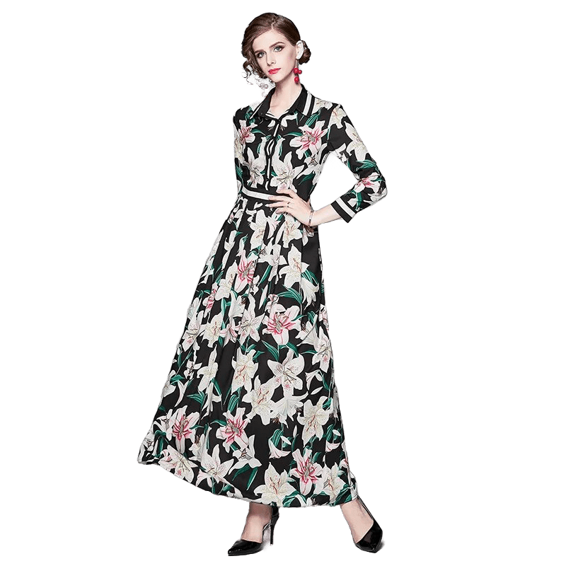 Robe Année 40 avec Noeud - Louise Vintage