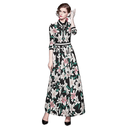Robe Année 40 avec Noeud - Louise Vintage