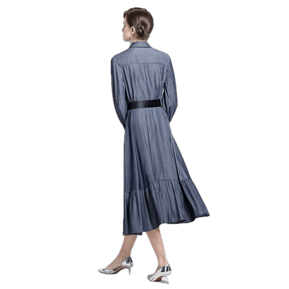 Robe Année 40 Hiver Bleu - Louise Vintage