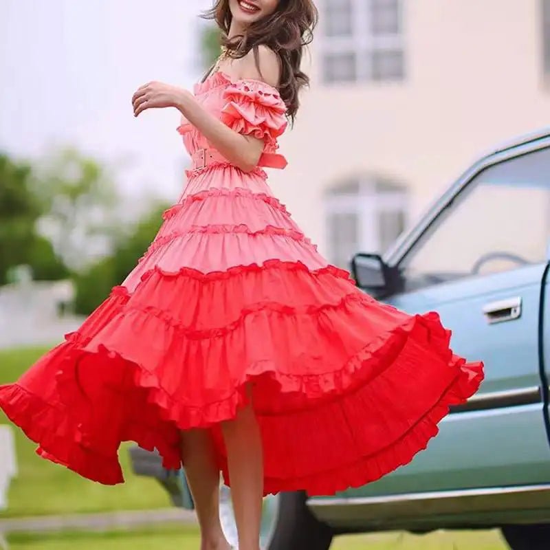 Robe Année 40 Rouge - Louise Vintage