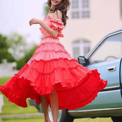 Robe Année 40 Rouge - Louise Vintage