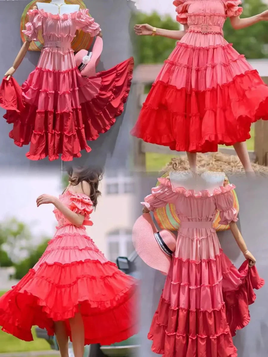 Robe Année 40 Rouge - Louise Vintage