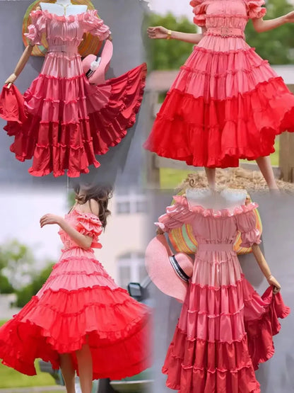 Robe Année 40 Rouge - Louise Vintage