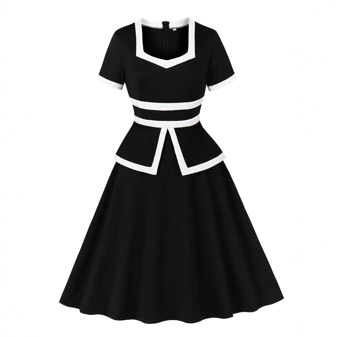 Robe Année 50 60 Noire - Louise Vintage