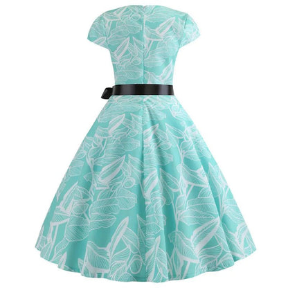 Robe Année 50 Avec Fleurs - Louise Vintage