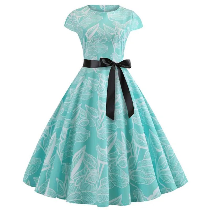 Robe Année 50 Avec Fleurs - Louise Vintage