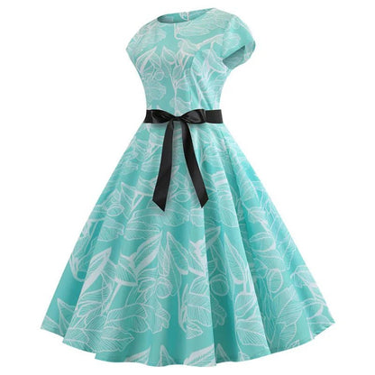 Robe Année 50 Avec Fleurs - Louise Vintage