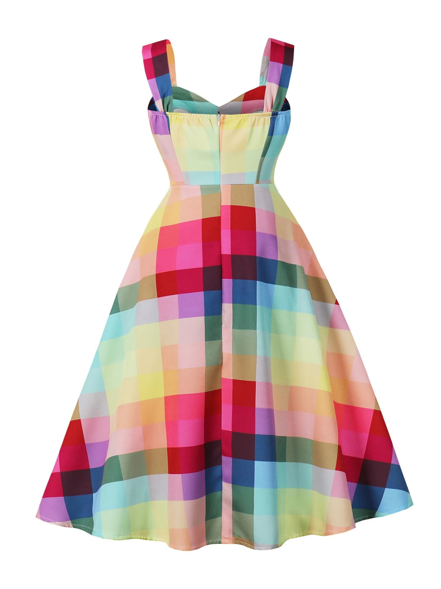 Robe Année 50 Avec Motifs Modernes - Louise Vintage