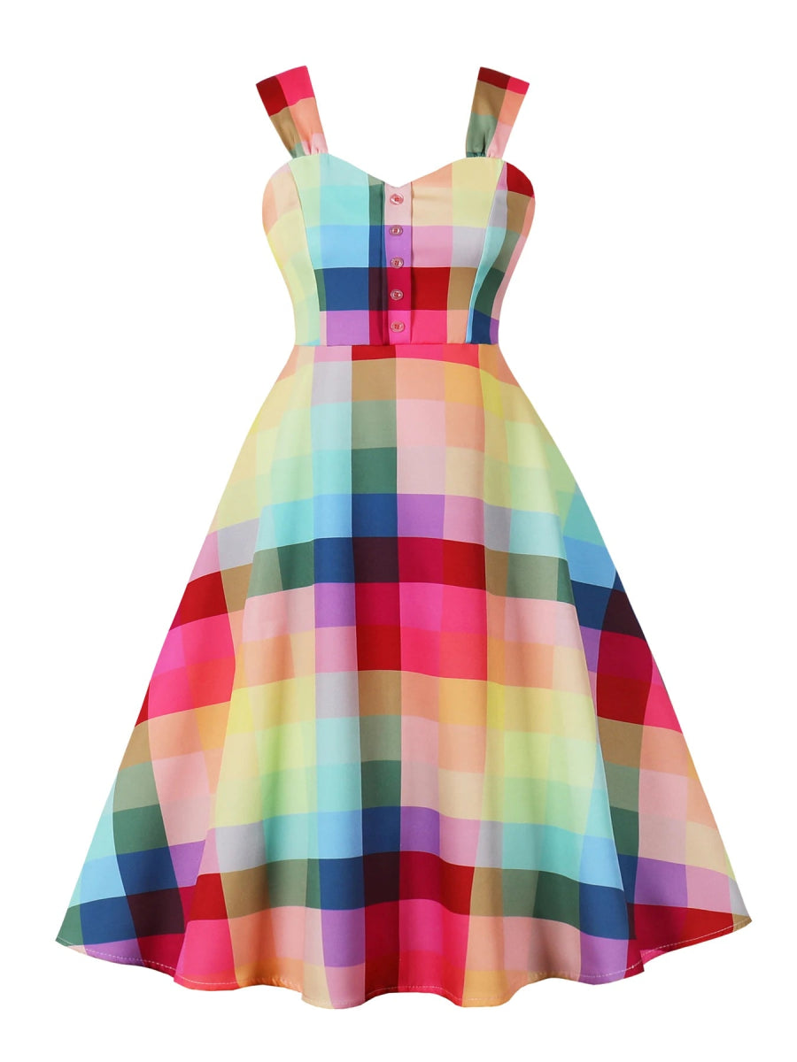 Robe Année 50 Avec Motifs Modernes - Louise Vintage