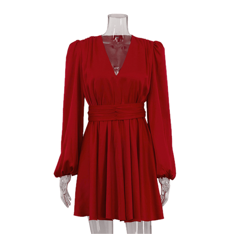 Robe Année 50 Cache Coeur Rouge - Louise Vintage