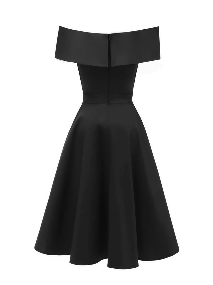 Robe Année 50 Chic Noire - Louise Vintage