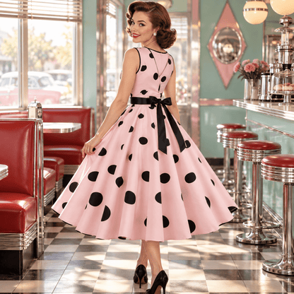 Robe Année 50 Col en V - Louise Vintage