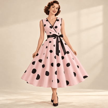 Robe Année 50 Col en V - Louise Vintage