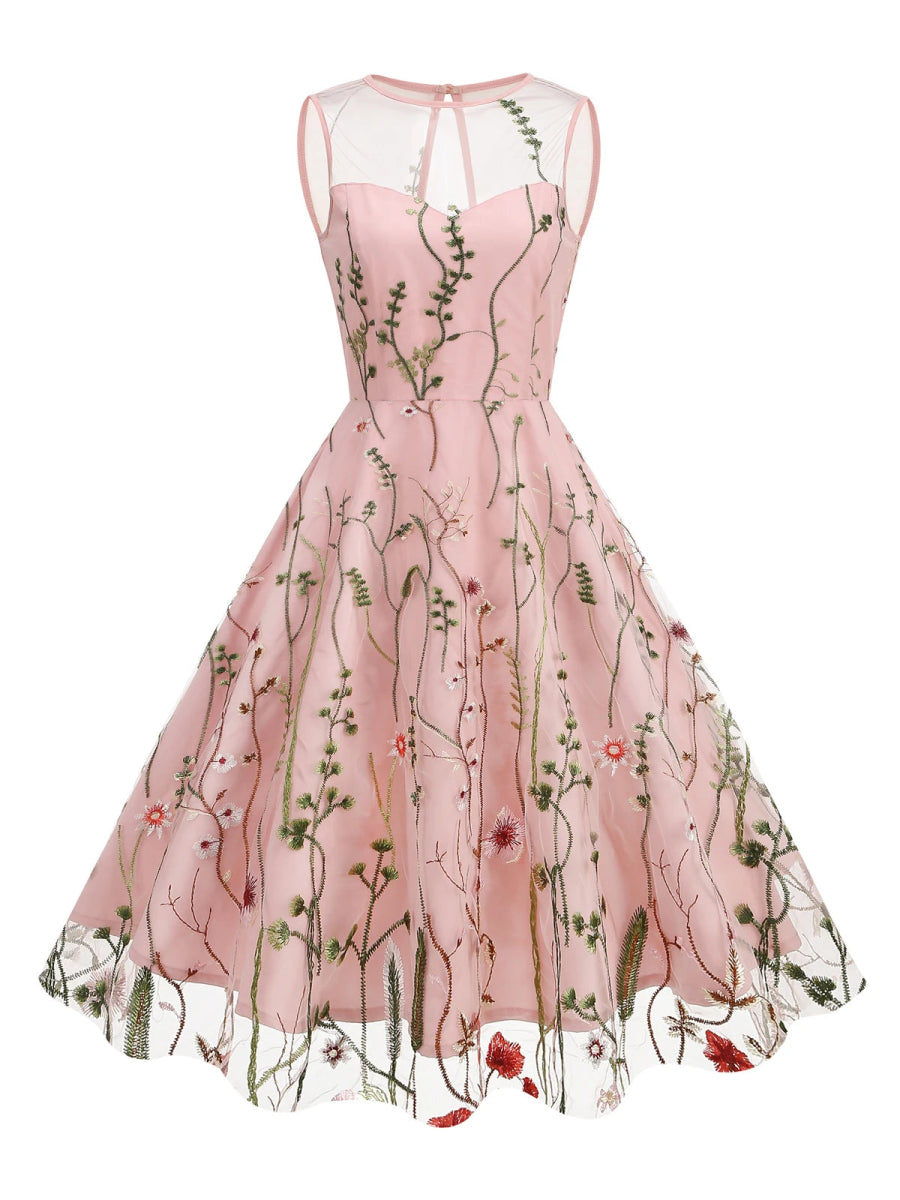 Robe Année 50 Fleurie - Louise Vintage