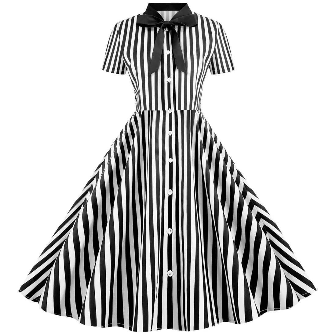 Robe Année 50 Noir et Blanc - Louise Vintage