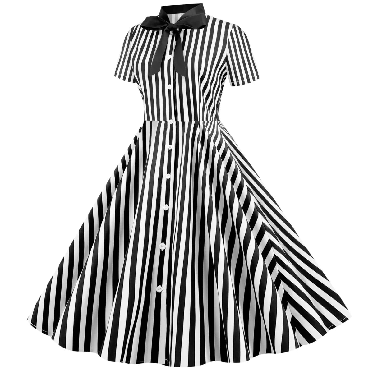 Robe Année 50 Noir et Blanc - Louise Vintage