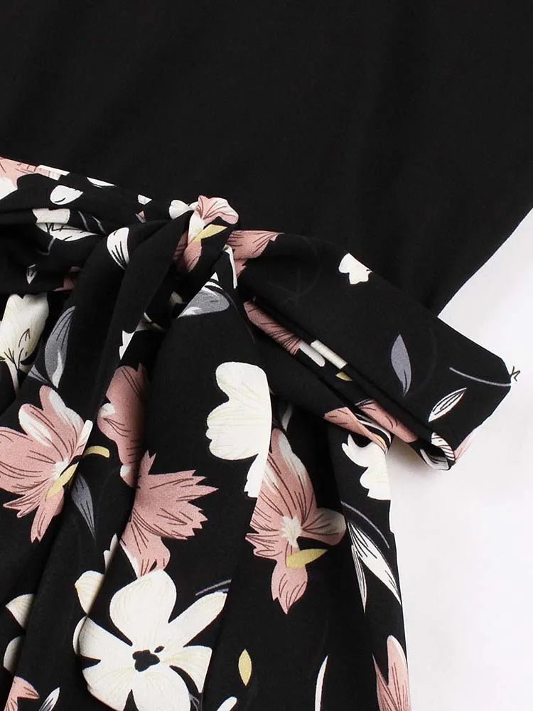 Robe Année 50 Pin Up pas Cher Pois Fleurs - Louise Vintage