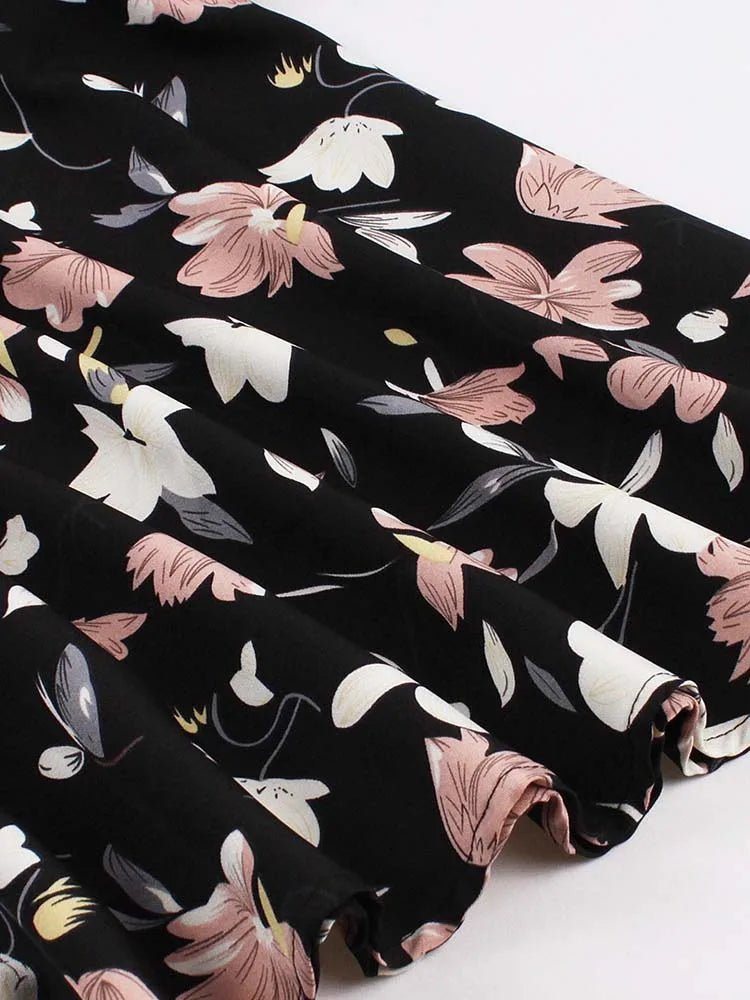 Robe Année 50 Pin Up pas Cher Pois Fleurs - Louise Vintage