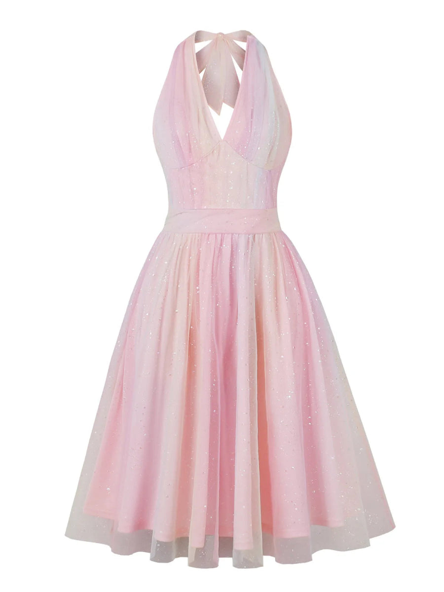 Robe Année 50 Vieux Rose - Louise Vintage