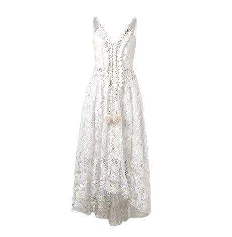 Robe Année 60 70 Blanche - Louise Vintage