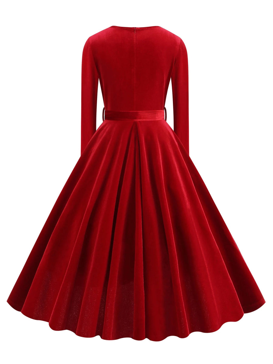 Robe Année 60 70 Bordeaux - Louise Vintage