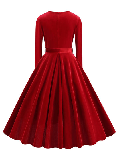 Robe Année 60 70 Bordeaux - Louise Vintage