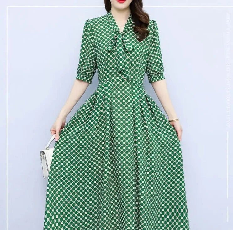 Robe Année 70 Chic à Pois - Louise Vintage