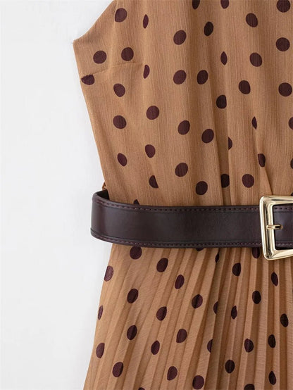 Robe Année 70 Chic à Pois - Louise Vintage