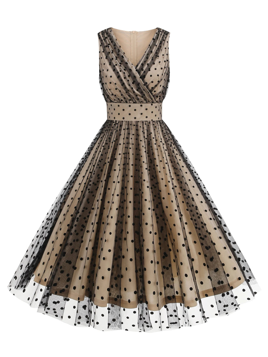 Robe Année 70 Chic à Pois - Louise Vintage