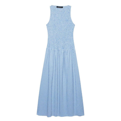 Robe Année 70 Chic Bleue - Louise Vintage