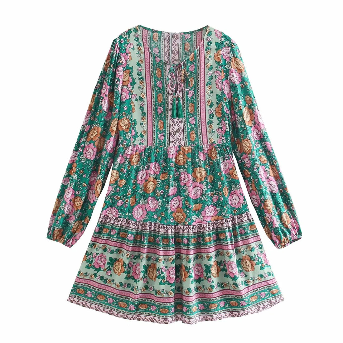 Robe Année 70 Chic Grosses Fleurs - Louise Vintage