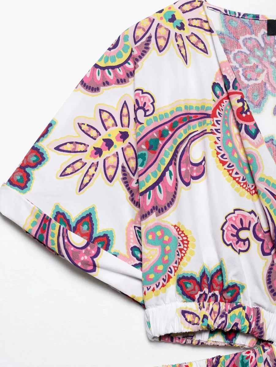 Robe Année 70 Chic Imprimée - Louise Vintage