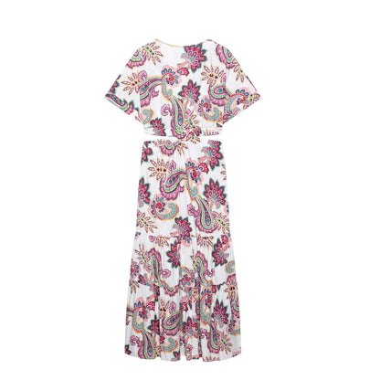 Robe Année 70 Chic Imprimée - Louise Vintage