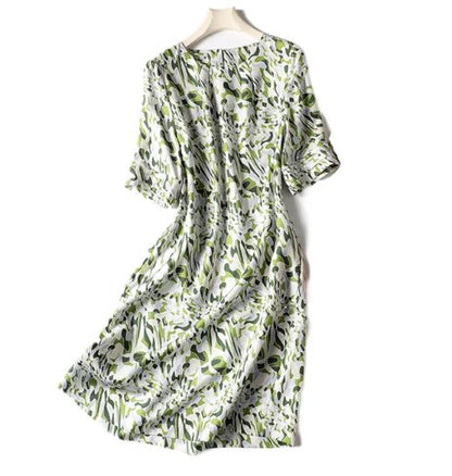 Robe Année 70 Couleur Verte - Louise Vintage