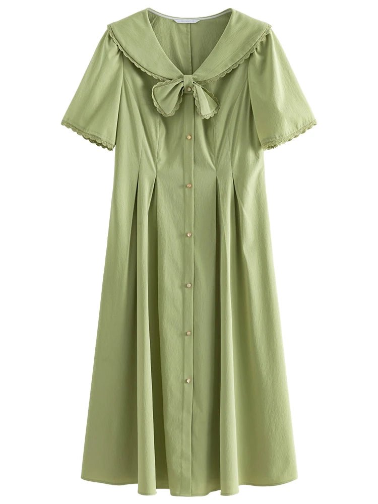 Robe Année 70 Grande Taille Verte - Louise Vintage