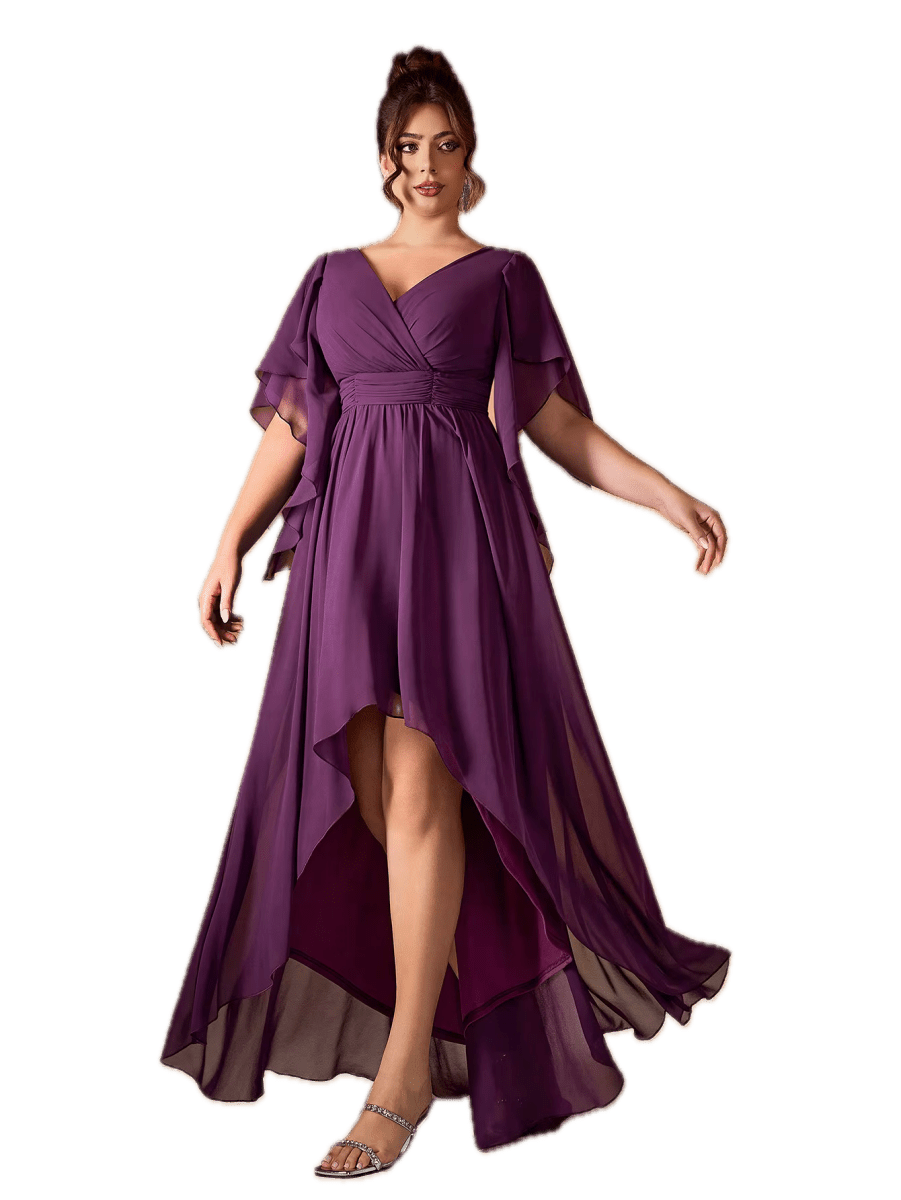 Robe Année 70 Grande Taille Violet - Louise Vintage