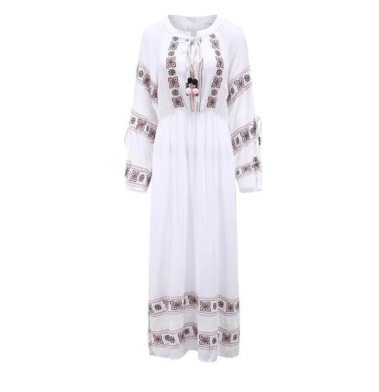 Robe Année 70 Hippie Blanche - Louise Vintage