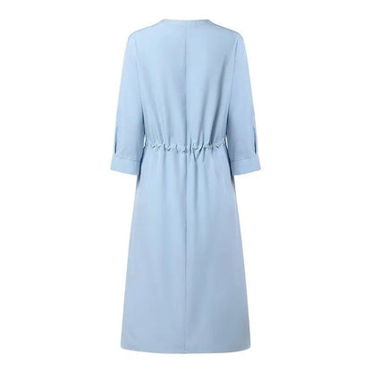 Robe Année 70 Hippie Bleue - Louise Vintage