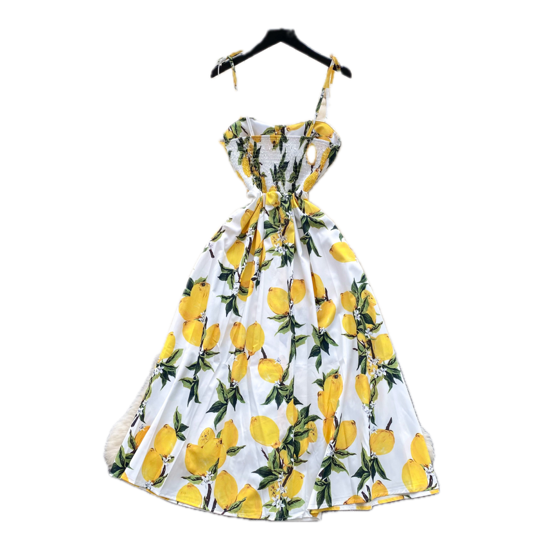 Robe Année 70 Hippie Citron - Louise Vintage