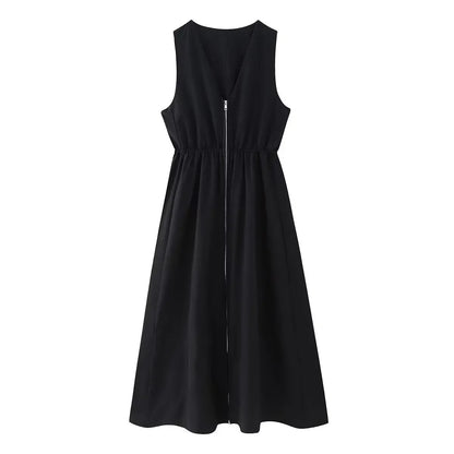 Robe Année 70 Hippie Noire - Louise Vintage