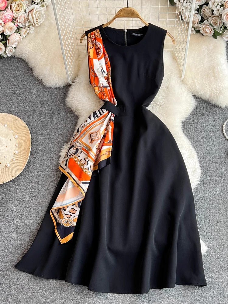 Robe Année 70 Hippie Noire - Louise Vintage