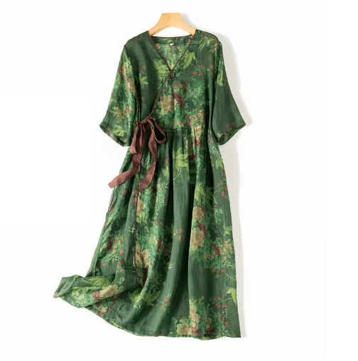 Robe Année 70 Vintage Fleurs - Louise Vintage
