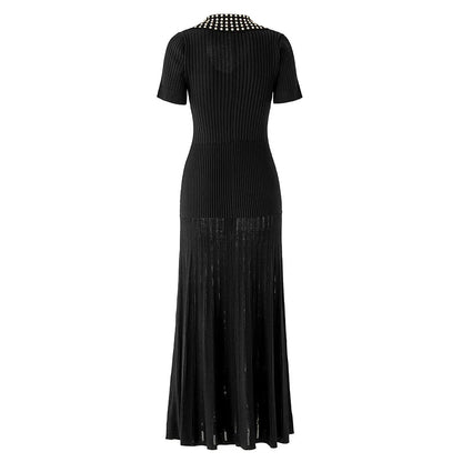 Robe Année 70 Vintage Noir et Blanc - Louise Vintage