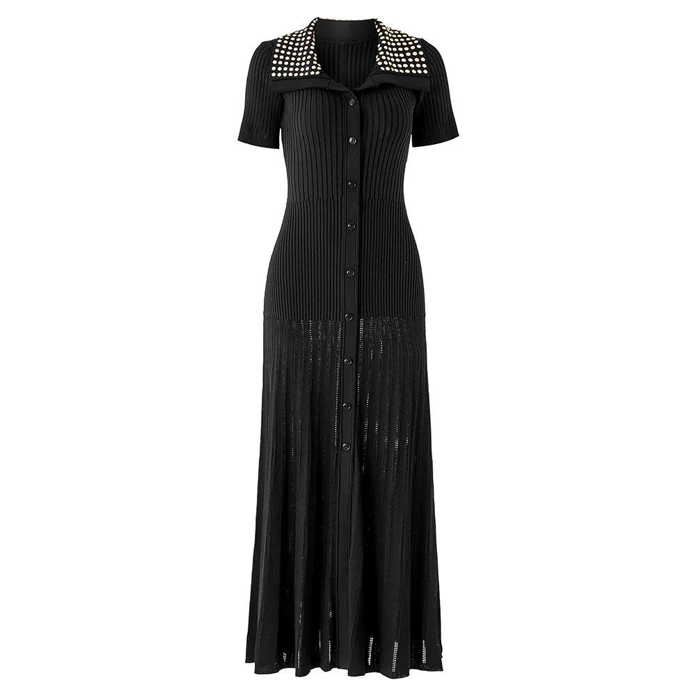 Robe Année 70 Vintage Noir et Blanc - Louise Vintage