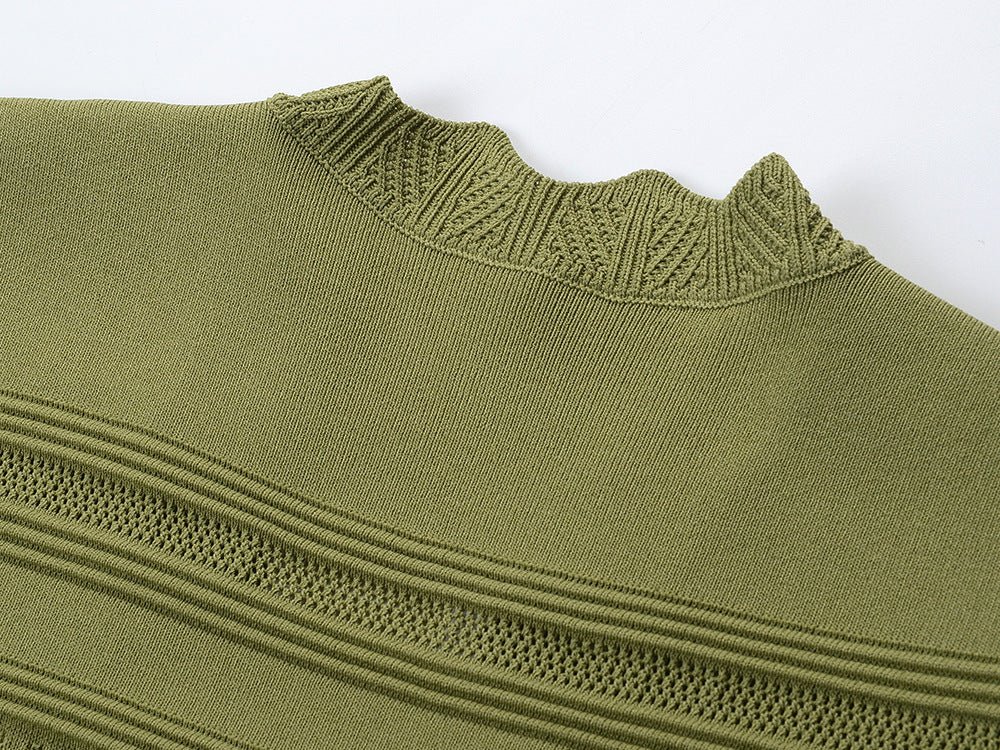 Robe Année 70 Vintage Noire et Verte - Louise Vintage